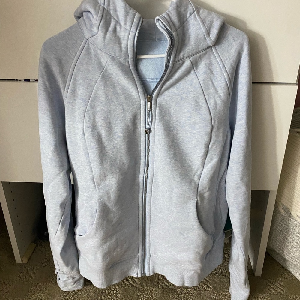 lululemon light blue scuba zip up